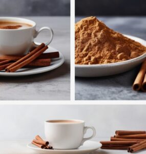 A ground cinnamon and coffee